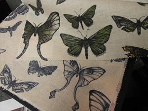Ткани Tradescant and Son коллекция Moths бабочки экзотические